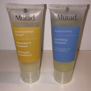 Murad Essential-C Cleanser and clarifying cleanser set of two both 1.5oz NEW